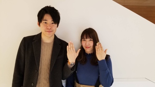 N M様カップル ジュエリーパリ 結婚指輪 婚約指輪とロレックスなどの高級腕時計正規取扱店 福井